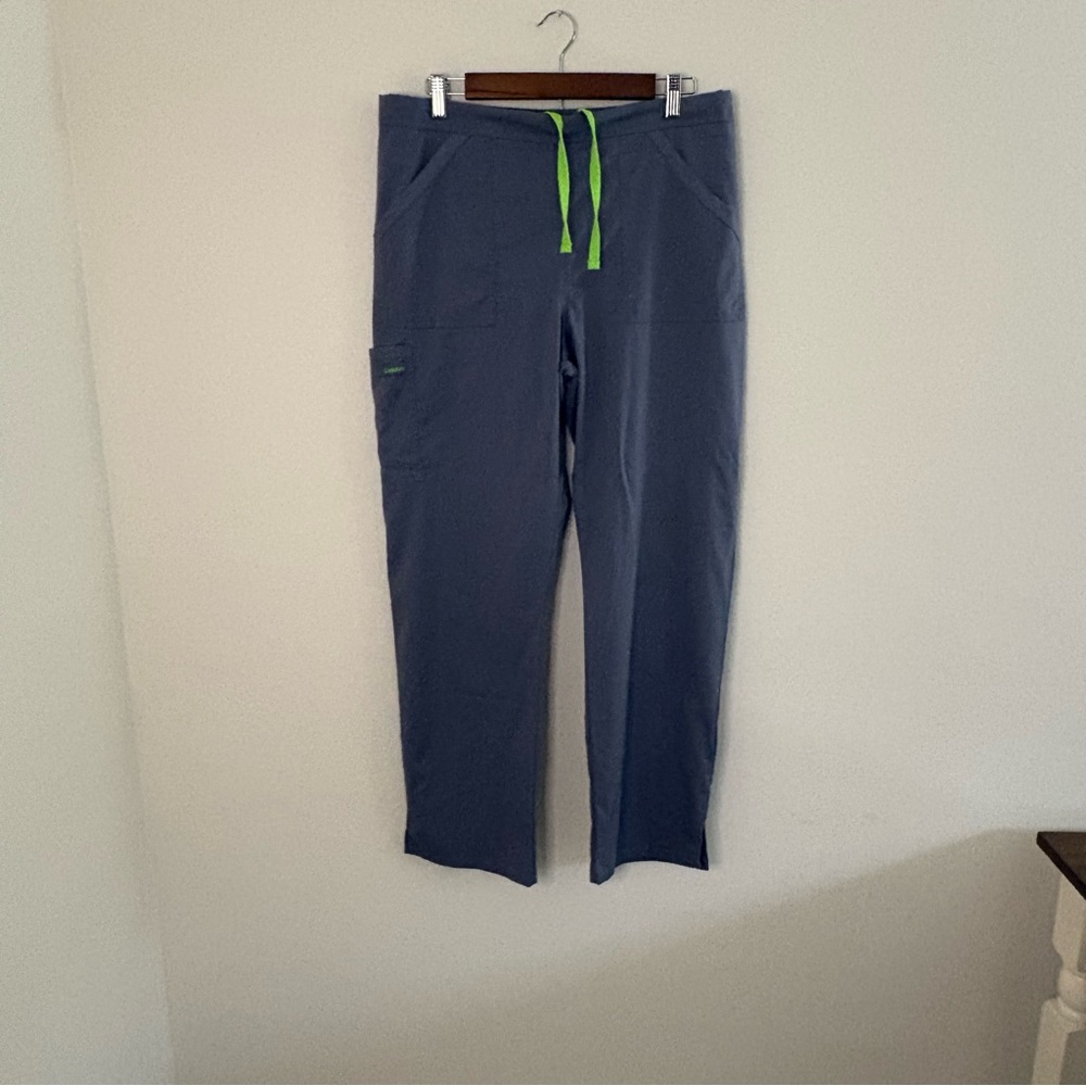 Landau Adult Medium grey scrub pants bottoms Medical Dental like new y7